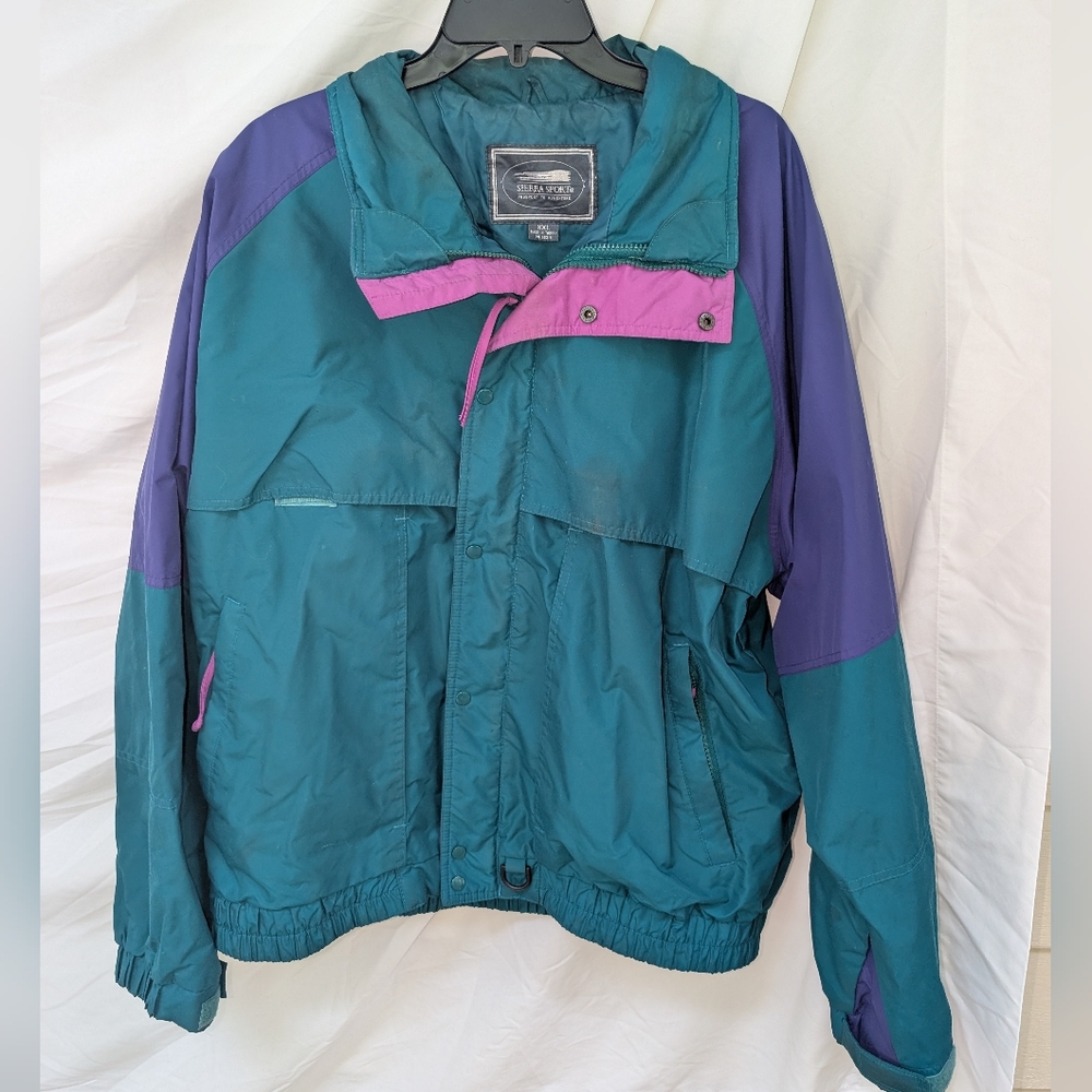 Teal and Purple Windbreaker Jacket